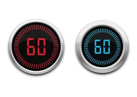 Digital timer set vector