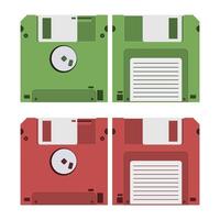 Floppy disk set vector