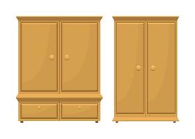 Wooden bedroom furniture  vector