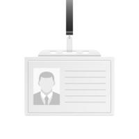 Identification card  on white vector