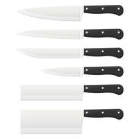 Kitchen knife set vector