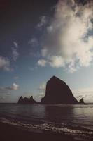Silhouette of ocean monolith  photo