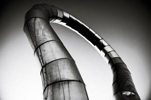 Greyscale photo of pipe