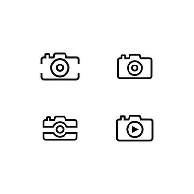 Camera pictogram icon set