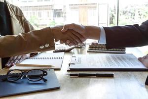 Handshake of two business people  photo