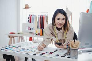 Designer working from home at studio photo