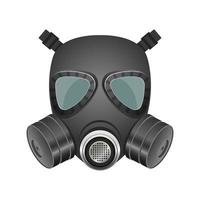 Black gas mask isolated vector