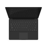 Black laptop isolated  vector