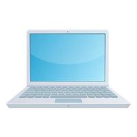 Front view of a laptop isolated vector