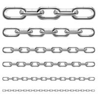 Metallic chain isolated  vector