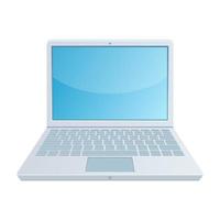 Opened laptop isolated  vector
