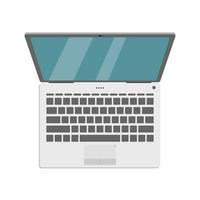 Laptop isolated on white vector