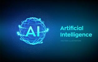 Artificial Intelligence Background Concept  vector