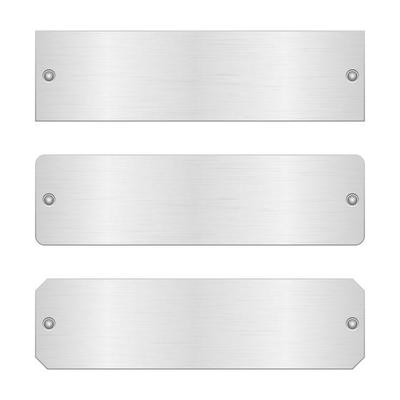 Metallic door plate