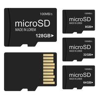 tarjeta micro sd aislada vector