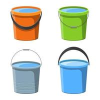 Bucket with water  vector