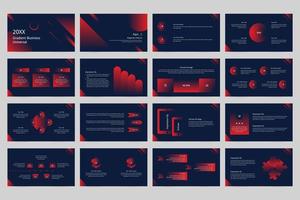 Large set of gradient business universal presentation templates.  vector