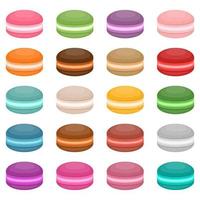 Delicious macaroons isolated  vector