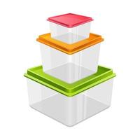 Set of food container vector