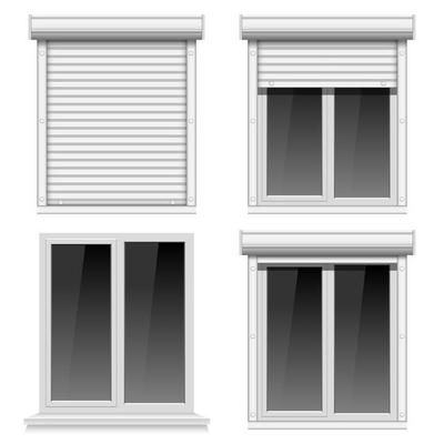 Windows with blind roller