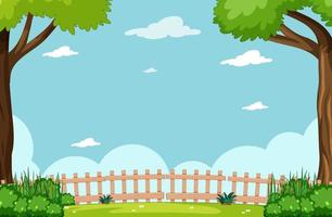 Blank sky in nature park vector