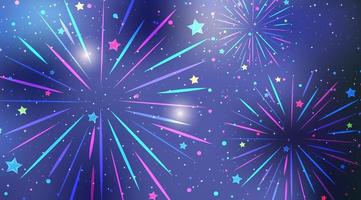 Colorful fireworks on the sky vector