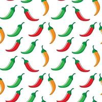 Chili Pepper Seamless Pattern Background vector