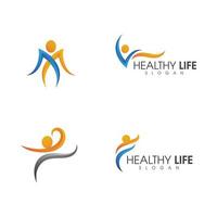 Healthy icon logo set
