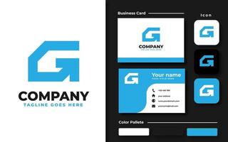 Initial G Branding Set vector