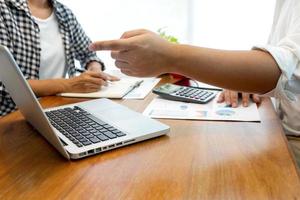 Financial advisor working with a client photo