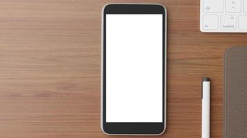 Top view of a cell phone mockup photo