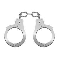 Handcuffs isolated on white vector