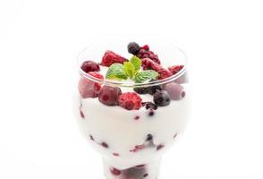 Close-up of a yogurt parfait