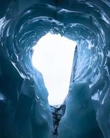Inside a glacier view photo