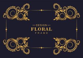 Swirly ornamental golden floral frame