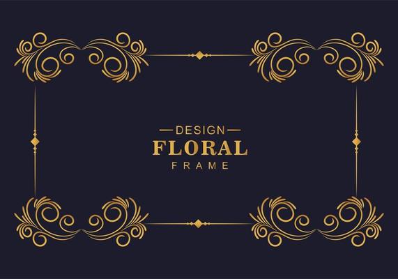 Beautiful decorative symmetrical golden frame