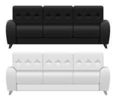 Two realistic sofas vector