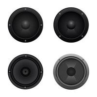 Audio speaker isolated  vector