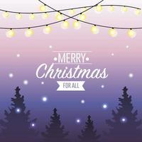 Merry Christmas holiday poster  vector