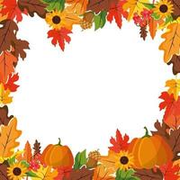 Autumn and fall natural frame vector