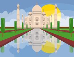 taj mahal india vector