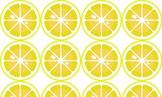 Yellow lemon slice pattern vector