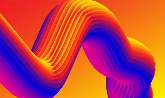Epic colorful tunnel 3D design vector