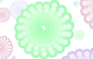 Pastel abstract rounded fractal pattern vector