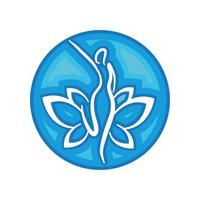 Wellness and therapy woman icon vector