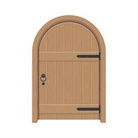 Wooden door isolated