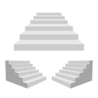 escaleras aisladas en blanco vector