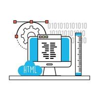 programación y tecnología html vector