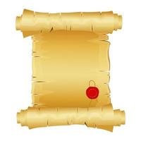 Old paper scroll  vector