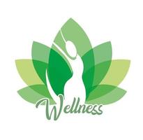 Wellness and therapy woman icon vector